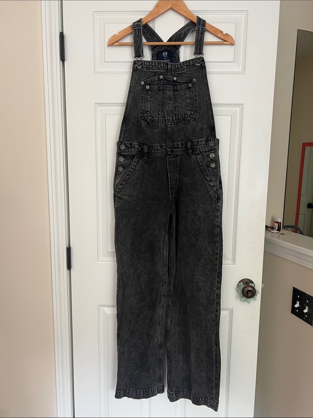 GAP Black Denim Overalls